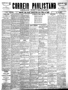 Correio paulistano [jornal], [s/n]. São Paulo-SP, 25 mai. 1893.