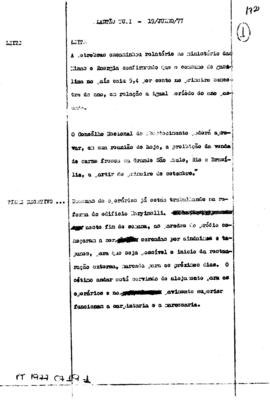 TV Tupi [emissora]. Plantão Tupi [programa]. Roteiro [televisivo], 19 jul. 1977.