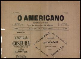 O Americano [jornal], a. 1, n. 18. São Paulo-SP, 24 ago. 1881.
