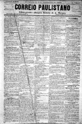 Correio paulistano [jornal], [s/n]. São Paulo-SP, 07 dez. 1882.