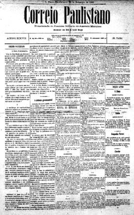 Correio paulistano [jornal], [s/n]. São Paulo-SP, 14 set. 1881.