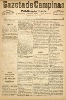 Gazeta de Campinas [jornal], a. 8, n. 1179. Campinas-SP, 14 nov. 1877.