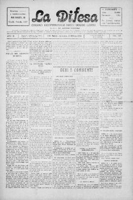 La Difesa [jornal], a. 3, n. 112. São Paulo-SP, 31 out. 1926.