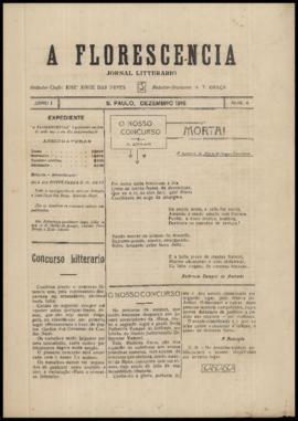 A Florescencia [jornal], a. 1, n. 6. São Paulo-SP, dez. 1916.