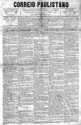 Correio paulistano [jornal], [s/n]. São Paulo-SP, 27 mar. 1882.