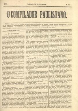 O Compilador paulistano [jornal], n. 21. São Paulo-SP, 24 dez. 1852.