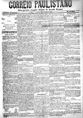 Correio paulistano [jornal], [s/n]. São Paulo-SP, 29 out. 1886.