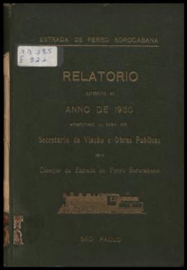 Relatório…, [s/n], 1930. Criador(a): Estrada de Ferro Sorocabana. São Paulo-SP: Typographia Brasi...