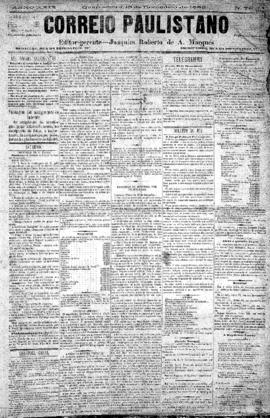 Correio paulistano [jornal], [s/n]. São Paulo-SP, 13 dez. 1882.