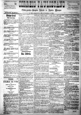 Correio paulistano [jornal], [s/n]. São Paulo-SP, 26 nov. 1884.