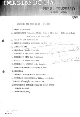 TV Tupi [emissora]. Diário de São Paulo na T.V. [programa]. Roteiro [televisivo], 12 abr. 1958.