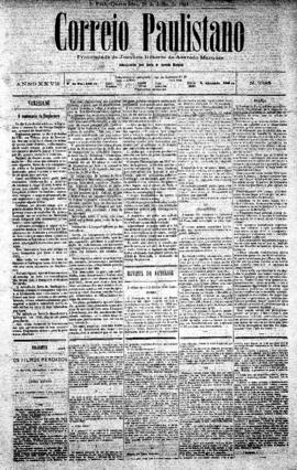 Correio paulistano [jornal], [s/n]. São Paulo-SP, 20 jul. 1881.