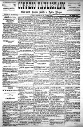 Correio paulistano [jornal], [s/n]. São Paulo-SP, 25 abr. 1885.