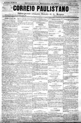 Correio paulistano [jornal], [s/n]. São Paulo-SP, 02 set. 1882.