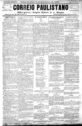 Correio paulistano [jornal], [s/n]. São Paulo-SP, 11 set. 1882.