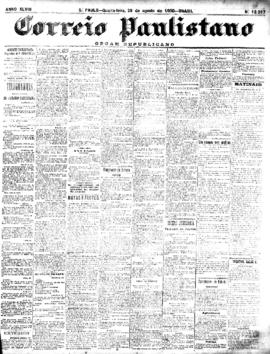 Correio paulistano [jornal], [s/n]. São Paulo-SP, 29 ago. 1900.