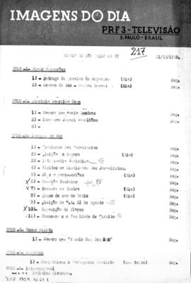 TV Tupi [emissora]. Diário de São Paulo na T.V. [programa]. Roteiro [televisivo], 21 out. 1959.