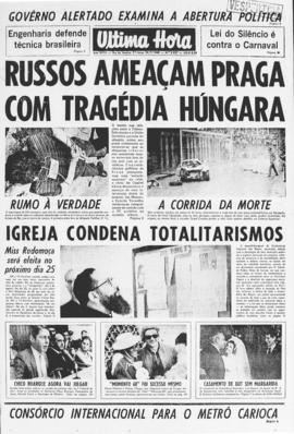 Última Hora [jornal]. Rio de Janeiro-RJ, 22 jul. 1968 [ed. vespertina].