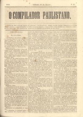 O Compilador paulistano [jornal], n. 47. São Paulo-SP, 26 mar. 1853.