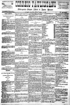 Correio paulistano [jornal], [s/n]. São Paulo-SP, 29 out. 1885.