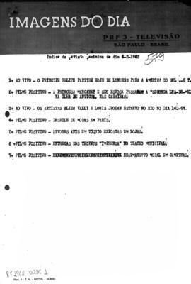 TV Tupi [emissora]. Revista Feminina [programa]. Roteiro [televisivo], 06 fev. 1962.