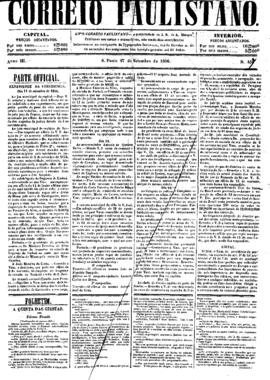 Correio paulistano [jornal], [s/n]. São Paulo-SP, 27 set. 1856.