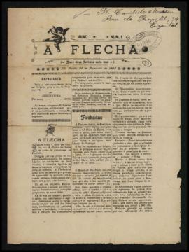 A Flecha [jornal], a. 1, n. 1. São Paulo-SP, 24 fev. 1902.