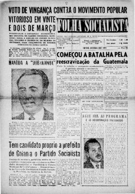 Folha socialista [jornal], a. 5, n. 24. São Paulo-SP, 20 jun. 1954.