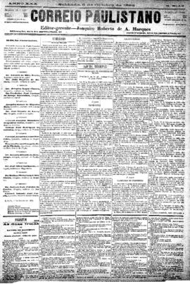 Correio paulistano [jornal], [s/n]. São Paulo-SP, 06 out. 1883.