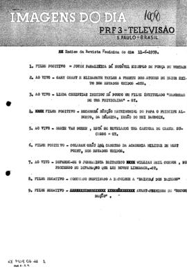 TV Tupi [emissora]. Revista Feminina [programa]. Roteiro [televisivo], 11 jun. 1959.