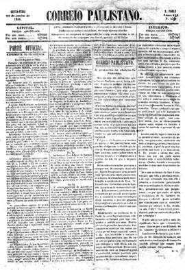 Correio paulistano [jornal], [s/n]. São Paulo-SP, 27 jun. 1856.
