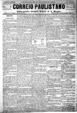 Correio paulistano [jornal], [s/n]. São Paulo-SP, 23 out. 1883.