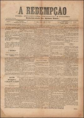 A Redempção [jornal], a. 1, n. 57. São Paulo-SP, 28 jul. 1887.