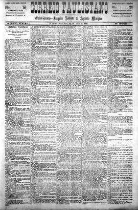 Correio paulistano [jornal], [s/n]. São Paulo-SP, 24 abr. 1885.