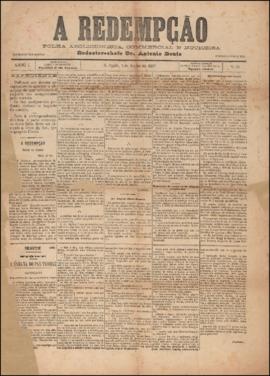 A Redempção [jornal], a. 1, n. 42. São Paulo-SP, 02 jun. 1887.