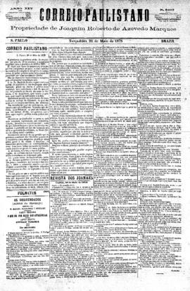 Correio paulistano [jornal], [s/n]. São Paulo-SP, 28 mai. 1878.