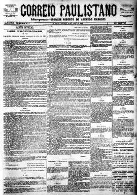 Correio paulistano [jornal], [s/n]. São Paulo-SP, 29 jul. 1888.