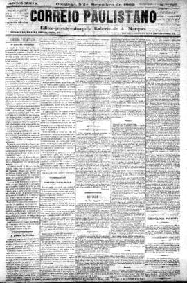 Correio paulistano [jornal], [s/n]. São Paulo-SP, 03 set. 1882.