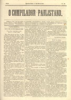 O Compilador paulistano [jornal], [s/n]. São Paulo-SP, 02 fev. 1853.