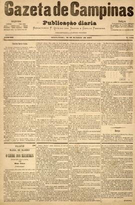 Gazeta de Campinas [jornal], a. 8, n. 1165. Campinas-SP, 26 out. 1877.
