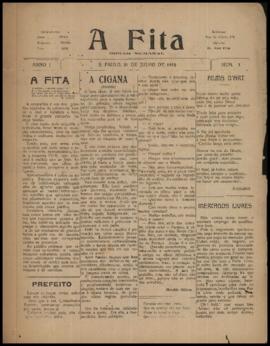 A Fita [jornal], a. 1, n. 1. São Paulo-SP, 31 jul. 1915.