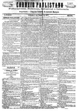 Correio paulistano [jornal], [s/n]. São Paulo-SP, 02 jun. 1877.