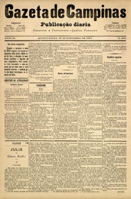 Gazeta de Campinas [jornal], a. 10, n. 1801. Campinas-SP, 18 dez. 1879.