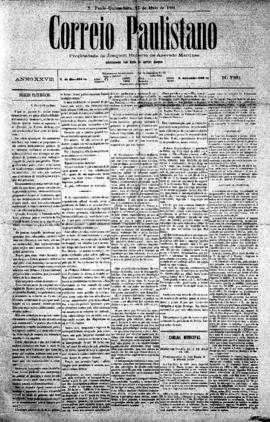 Correio paulistano [jornal], [s/n]. São Paulo-SP, 12 mai. 1881.