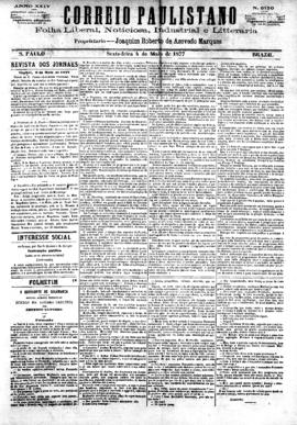 Correio paulistano [jornal], [s/n]. São Paulo-SP, 04 mai. 1877.