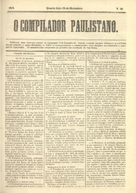 O Compilador paulistano [jornal], [s/n]. São Paulo-SP, 22 dez. 1852.