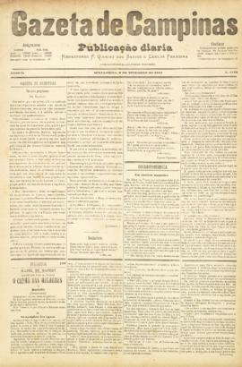 Gazeta de Campinas [jornal], a. 8, n. 1175. Campinas-SP, 09 nov. 1877.