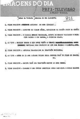 TV Tupi [emissora]. Revista Feminina [programa]. Roteiro [televisivo], 04 fev. 1960.