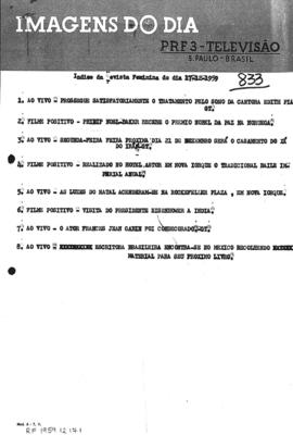 TV Tupi [emissora]. Revista Feminina [programa]. Roteiro [televisivo], 17 dez. 1959.