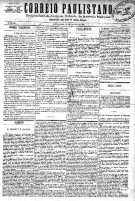 Correio paulistano [jornal], [s/n]. São Paulo-SP, 27 ago. 1880.